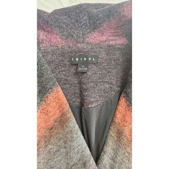 Tribal Double Breasted Striped Color Block Peacoat Size XL - Picture 2 of 15